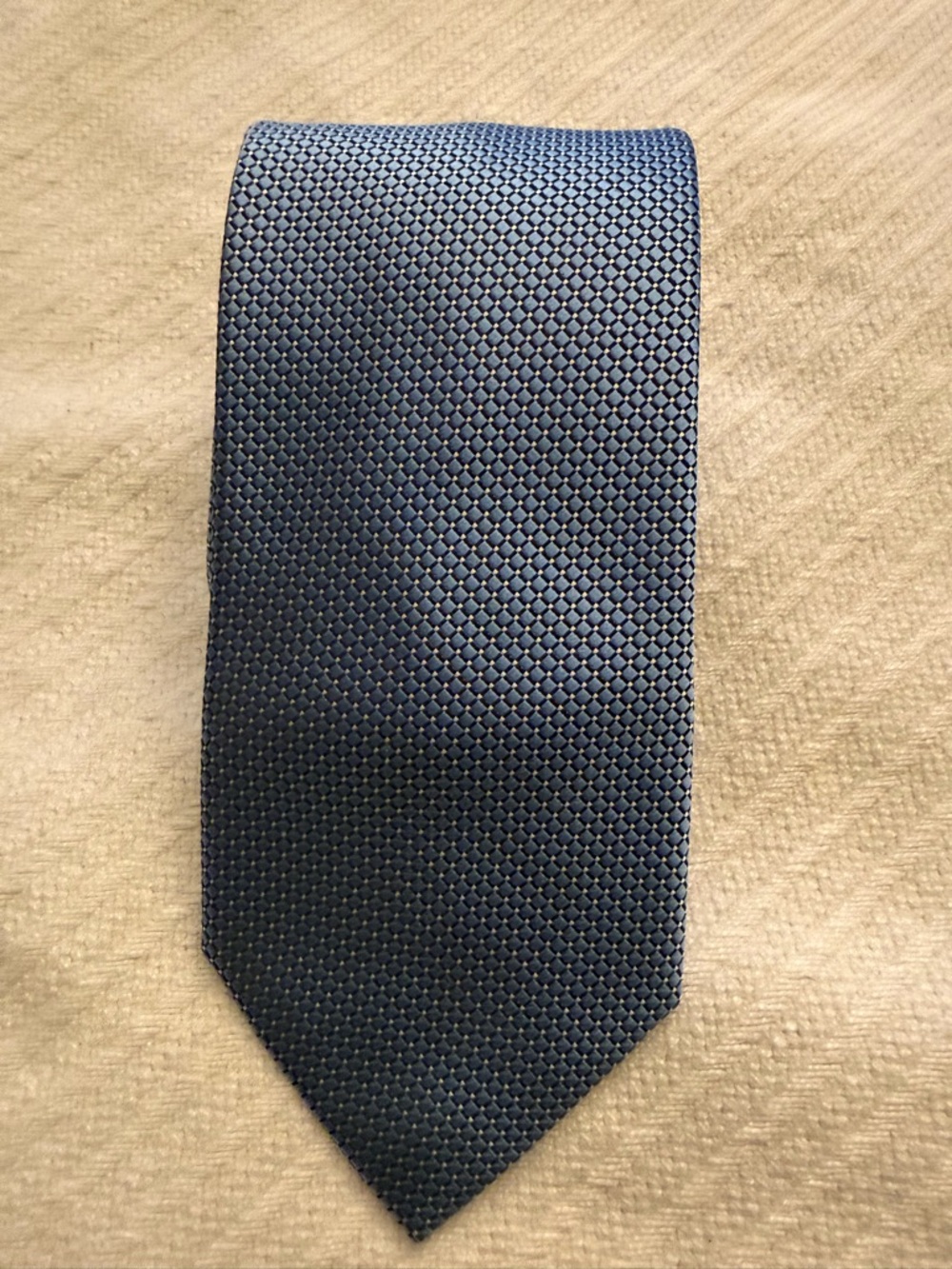 Ermenegildo Zegna Navy Micro-Textured Silk Tie